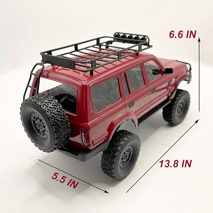 RC Rock Crawler 4x4 RC Truck WPL C54 1/16 RC Crawler RTR Remote Control Truck Off Road 2.4G All Terrain with Proportional Steering 260 Motor New Gearbox Upgraded Chasis and Shock