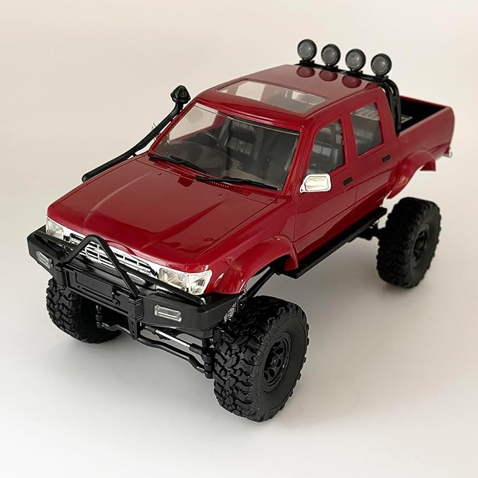 RC Rock Crawler 4x4 RC Truck 1/16 Scale RC Crawler WPL C64-1 Remote Control Truck Off Road RTR All Terrain 260 Motor 2.4GHz Fully Proportional Upgraded Chassis Hobby Vehicle for Adult