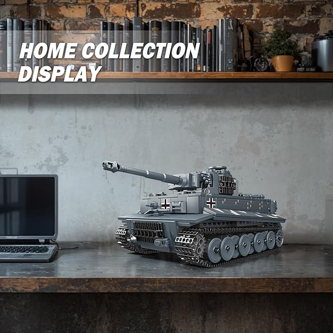 NUTCRACKER Military Tiger Tank Building Set - Heavy Military Tank Toy Building Set Home Collectible Display Model Easter Birthday Gift for Adult Boys Girls Aged 14+ (800 Pieces)