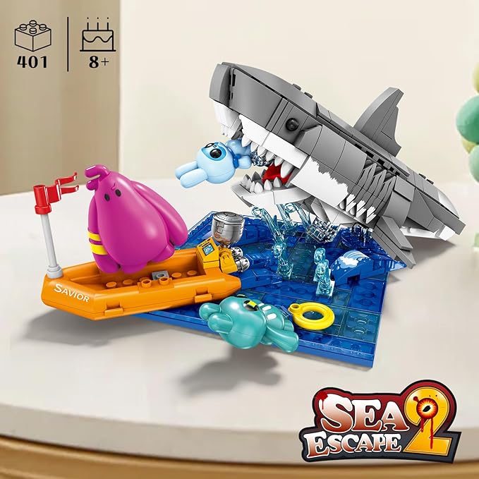 Lynda Kids' Fairytale Building Blocks SetRabbit Friend Ocean Drift &amp SharkDIY Assembly Toy Educational for Kids 8+