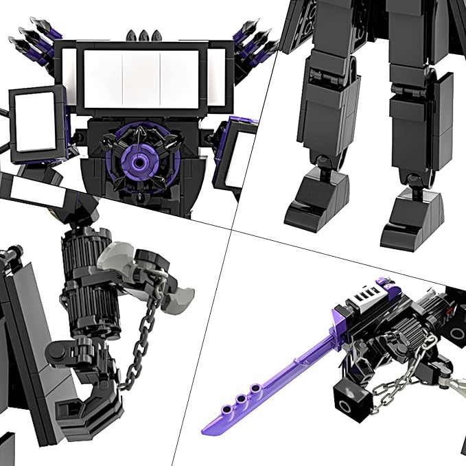 Bentex Toilet Upgraded Titan TV Man Figure Building Block Set Upgraded Cameraman Speakerman Game Model Collectible Building Bricks Birthday Gift for Adults Fans (396pcs)