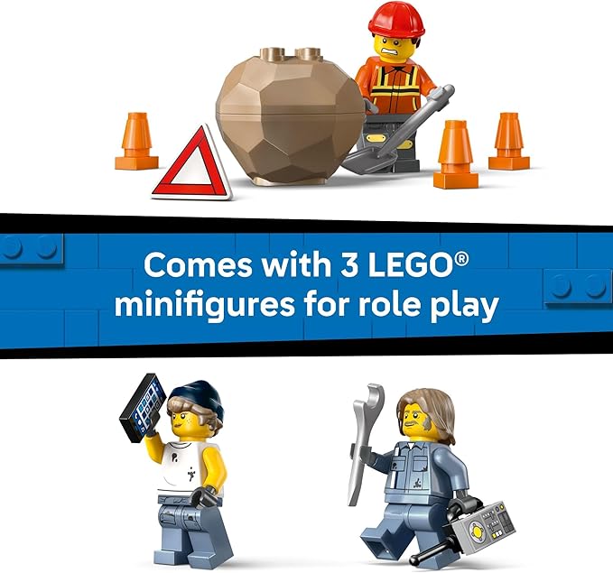 LEGO City Heavy-Duty Recovery Tow Truck with Crane Building Toy - Dump &amp Tow Truck Toys for Boys &amp Girls Ages 8+ - Pretend Play Set for Kids - Gift Idea for Birthdays &amp Holidays - 60467