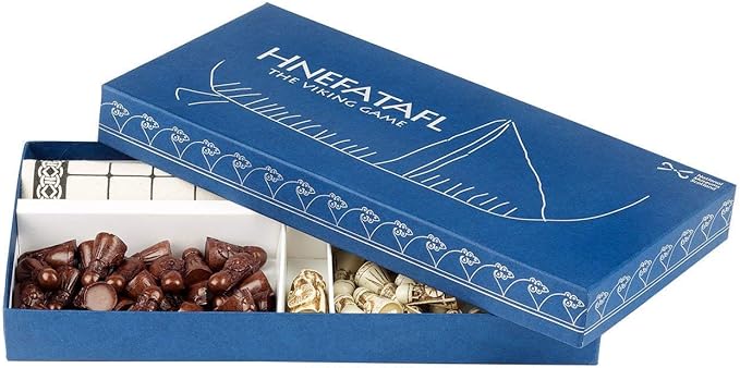 Hnefatafl - The Viking Game - Authentic National Museums Scotland Version | Includes Uniquely Designed Cotton Drawstring Pouch/Bag for Playing Pieces