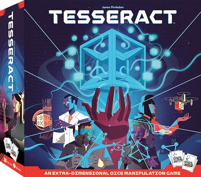 TESSERACT by Smirk &amp Dagger: 1-4 Player Cooperative Strategy Board Game 64 Dice Rotating Turntable Dice Manipulation Unique Player Powers A Great Gift for Couples Family Adults &amp Teens