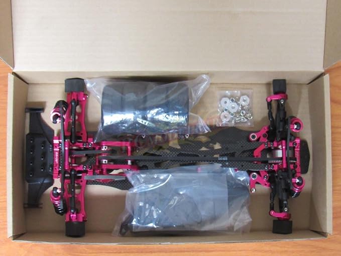 1/10 Alloy &amp Carbon RWD Drift Racing Car Frame Body Kit for Sakura D4