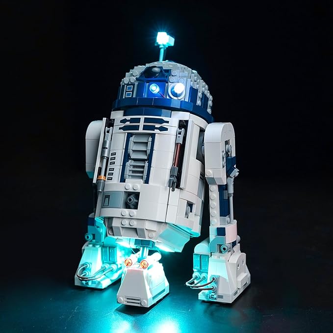 Upgraded Led Light Kit Compatible with Lego R2-D2 Brick Built Droid Figure Building Set Lights Decoration Compatible with Lego 75379 Best Gifts for Adults (Model Not Included)