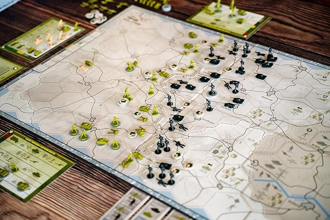 Renegade Game Studios Axis &amp Allies Battle of the Bulge WWII Strategy Board Game 2 Player Miniatures Wargame Ages 14+ 3-4 Hours