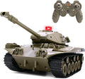 BEAURE Remote Control Tank for Kids M41A3 American Army Battle Programmable RC Tanks with Lights &amp Realistic Sounds RC Military All Terrain Off-Road Vehicles Great Gift Tank Toy for Boys