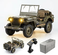 Fms 1/6 1941 MB Scaler RC mini Jeep RC Truck MB Scaler 4x4 Hobby Grade Brushed RC Rock Crawler RC Army Military Truck for AdultsRS (1/6)