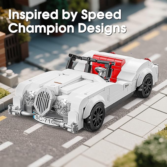 Speed Champion Race Cars Building Sets Easter 302 PCS Sports Car Model Creative Build Display Gift Christmas Birthday Ages 14+