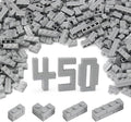Feleph Masonry Bricks Set 450 Pcs Wall Building Accessories Diverse Creative Construction Bulk Parts and Pieces Classic Blocks Toy Compatible with Major Brands (Gray)