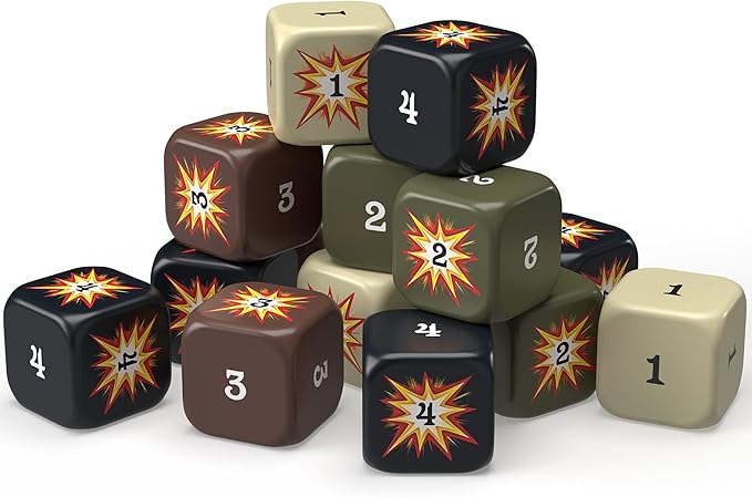 Renegade Game Studios Axis &amp Allies: Hit Dice - 72 Premium Dice with Military Duffel Bag Strategy Game Upgrade
