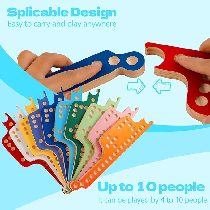 Colorful Jokers and Marbles Board Game Pegs and Jokers Card Game for 2-10 Players 10 Solid Wood Game Boards 10 Colors 50 Marbles 4 Decks of Cards Full Size Game Set (10 Players-10 Colors)…