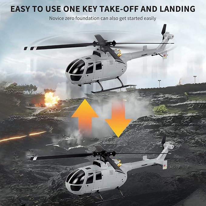 GoolRC C186 Remote Control Helicopter Remote Control Drone Single Propeller Without Ailerons 6-axis Gyro Stabilization Remote Control Airplane Altitude Hold s Adults Gray