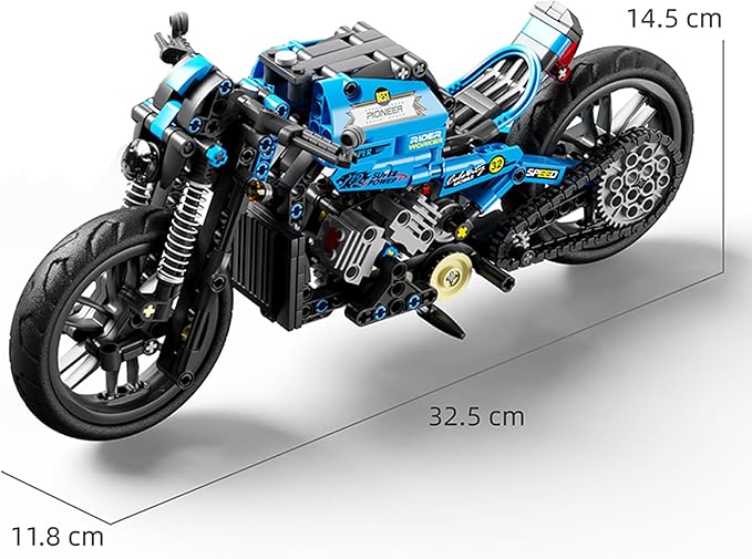 Techno-Mechanical Motorcycle Building Blocks Set STEM Education Learning Toys Creative DIY lego Racing Blocks Collectible Models Surprise Gift for Children 8-14 Years Old 469 Pcs
