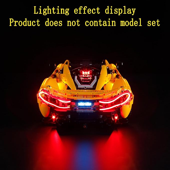 LED Light Kit Compatible with Lego McLaren P1 Building Blocks Model - Lighting Set for Technic 42172 (Model Set Not Included)