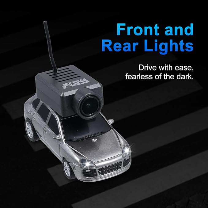 WLtoys Mini RC Car 1:64 Scale FPV RC Drift Car with 720P HD Camera 2.4GHz WiFi App Control with Gyro Mini Racing Toys for Teens and Adults (Yellow)
