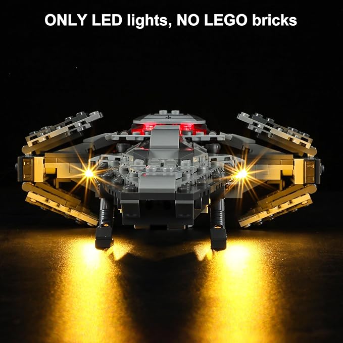 Vaodest Led Light for Lego 75383 Darth Maul's Sith Infiltrator Building Blocks ModelDesign and Configuration Compatible with Model 75383(Led Light Only Not Building Block Kit)