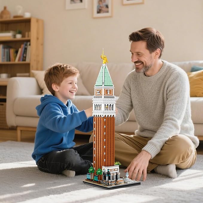Reobrix Architecture Building Set for Adults – Venice Landmark Tower St. Mark’s Campanile Model Kit Creative Home Office Decor Toy Great Gift Idea for Teens 14+