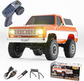 EAZYRC X FMS 1/24 Chevy K5 Blazer 1976s RC Truck RTR Orange with Lisense RC Crawler 4WD 5Km+ 2-Speed Transmission RC Car Off-Road VehiclePlay as Soon as You get it（Orange）