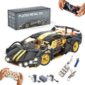GEVINST Collectible Sports Race Cars Building Set RC Remote Control APP Car Model Kits with LED Lights for Boys 8-12 and up Adults 1:14 Scale Black Gold Supercar Gifts (1309 PCS)