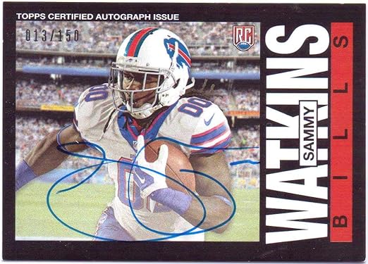 Sammy Watkins 2014 Topps 1985 Autographs #341-013/150 - Buffalo Bills On Card