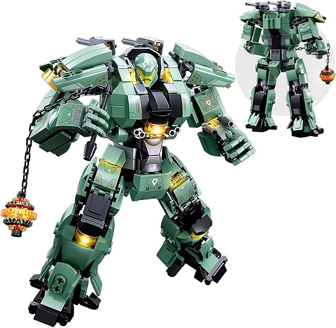 HIGH GODO Transforming Mech Robot Building Blocks SetDestroy Warrior City Action Mech Model Building Kit 542 Pieces Cool Robots Toys Gift for Adults and Teens 14+
