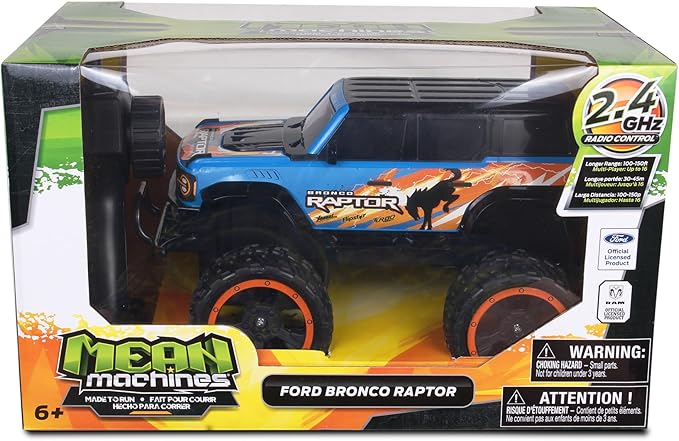 NKOK RC Ford Bronco Raptor Monster Truck Rear Wheel Drive for Drifting Mastery Bouncy and Grippy Tires