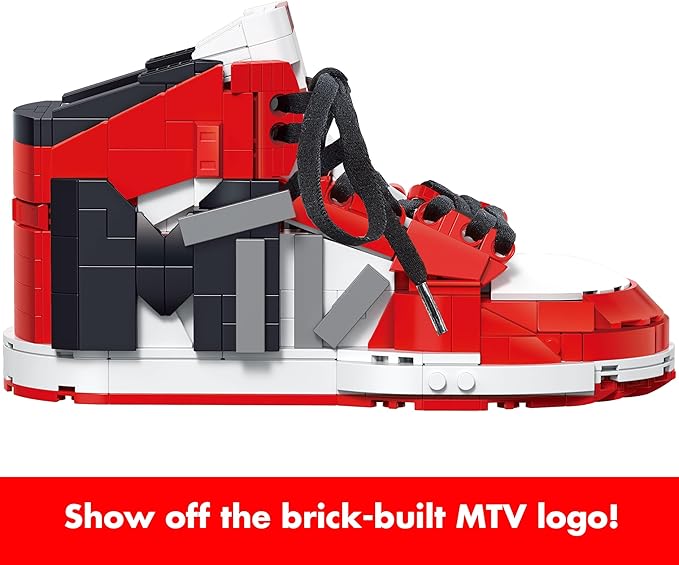 Brickcraft Officially Licensed MTV Icon Sneaker with Shoe Laces in Shoe Box Packaging 561 Pieces Multicolored Brick Building Set