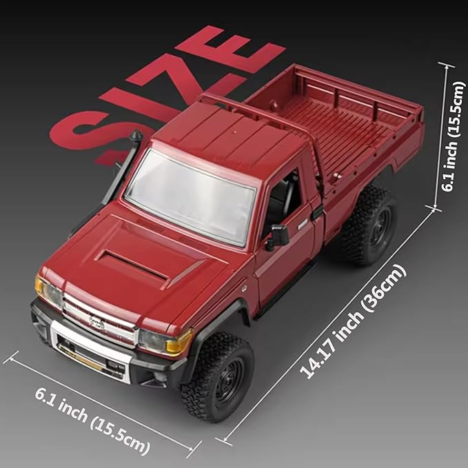 1:12 Scale Trucks MN82 RC Rock Crawler 2.4Ghz Toyota Remote Control Truck 4WD 2 Speeds Switch RC Crawler Off-Road Pick-up Equipped with 2 Rechargeable Batteries (Red)