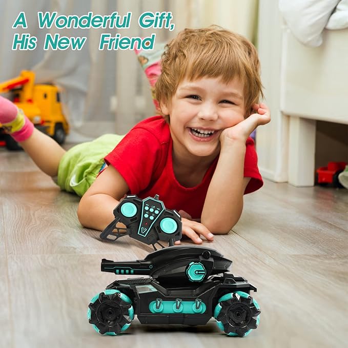 RC Tank That Shoots BBS Nerf Tank Toy Kids Gift RC-Remote-Control-Tank-Toy for 8 Year Old Boy Toys Hand Controlled RC Car with Water Bullet Nerf Robot Hand Remote Control Car for Boys Age 8-12