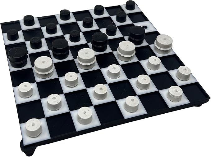 Sturdy Plastic Checkers Set for The Blind &amp Visually Impaired Tactile Pieces Raised Squares Pieces Stay in Place Accessible Game That Uses No Braille-by Blind in Mind The Braille Superstsore