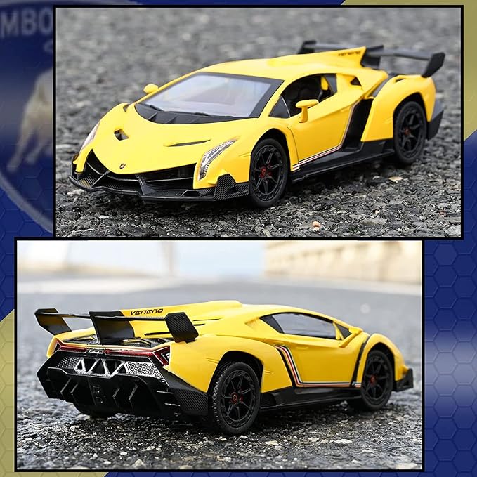 Remote Control Car RC Cars Racing Car 1:18 Licensed Toy RC Car Compatible with Lamborghini Model Vehicle for Boys 678 Years Old Yellow