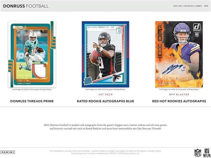 Panini 2025 Donruss Football Retail 24-Pack Box