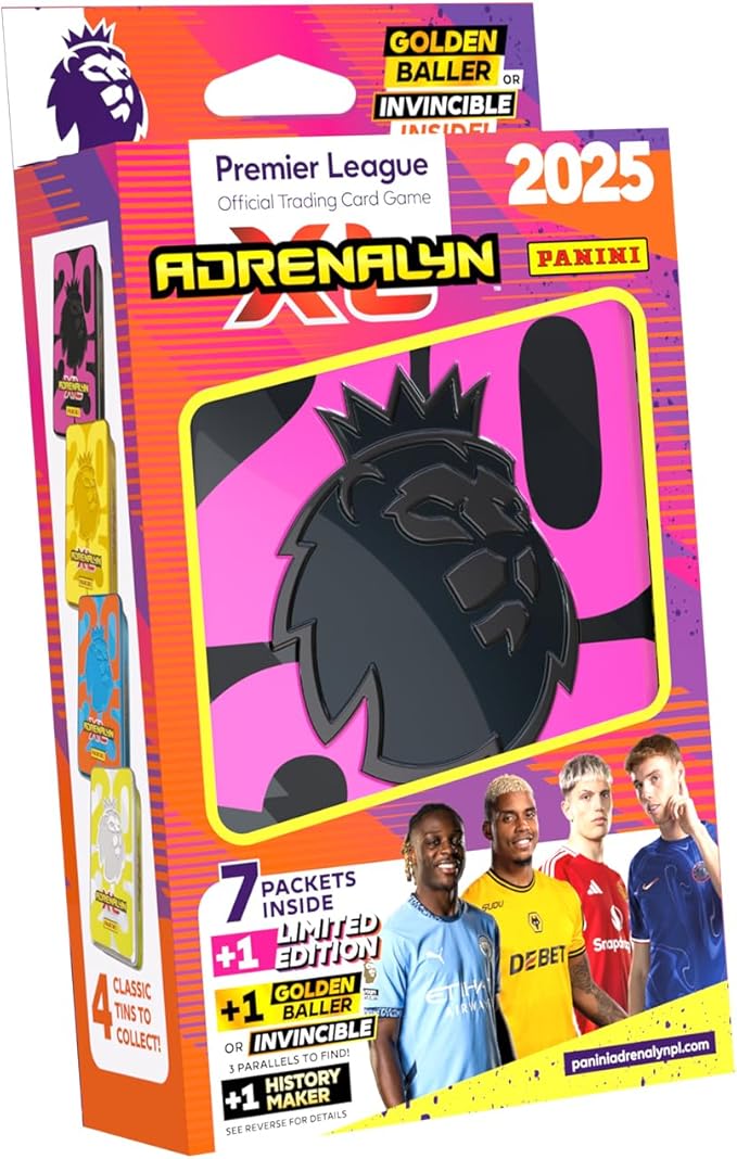 Panini Premier League 2024/25 Adrenalyn XL Classic Tin - 59 Cards 1 Limited Edition 1 Golden Baller/Invincible 1 History Maker - Trading Cards
