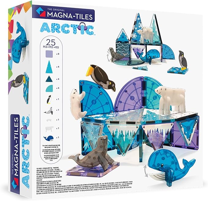 MAGNA-TILES Arctic Animals 25-Piece Magnetic Construction Set The ORIGINAL Magnetic Building Brand