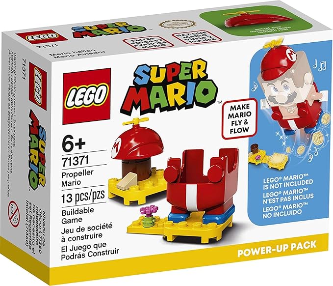 LEGO Super Mario Propeller Mario Power-Up Pack 71371 Awesome Toy for Kids to Power Up The Mario Figure in The Adventures with Mario Starter Course (71360) Playset (13 Pieces)