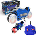 Mindscope Blue HoverCycle Radio Control Stunt Action Light Up LED Vehicle 49 MHz