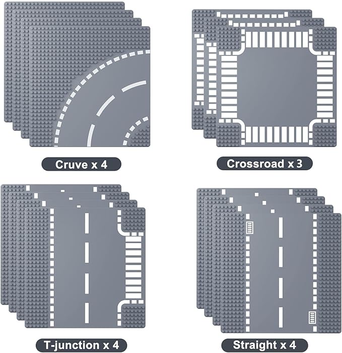 Road Base Plates - 15 City &amp Street Plates 10x10 Road Baseplates