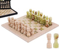 Marble Chess Set for Adults 12 Handmade Verona &amp Green Board Game with 32 Chess Pieces 2 Extra Queens &amp Storage Box Luxury Travel Game Elegant for Home Decor
