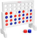 GoSports 2 foot Width Giant 4 in a Row Game with Carrying Case Made from Wood