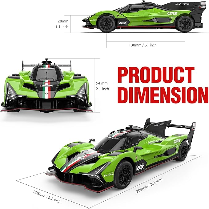 RASTAR Lamborghini Toy Car RC Cars 1/24 Lamborghini SC63 LMDh Le Mans Hypercar Remote Control Lamborghini Car Model for Kids
