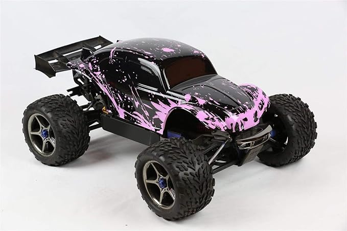 SummitLink Custom Body Compatible for 1/10 1/8 Scale RC Car or Truck (Truck not Included) (Muddy Pink Over Black)