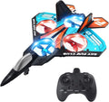 Foam RC Plane Drone for Kids Remote Control Airplane Fighter Jet with LED Light Auto Hover 360°Flip 2 Batteries (16 Mins Flight) Easy to Fly for Beginners