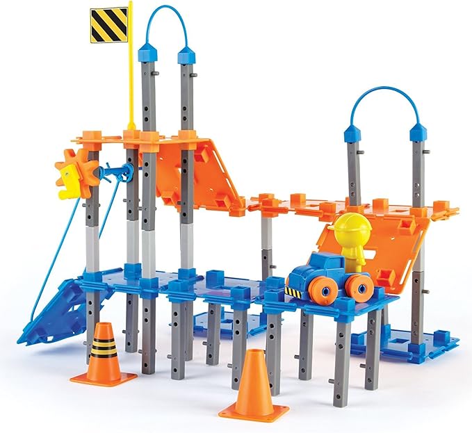 Learning Resources City Engineering and Design Building Set Engineer STEM Toy Construction Toys 100 Pieces Simple Machines Kids Ages 5+