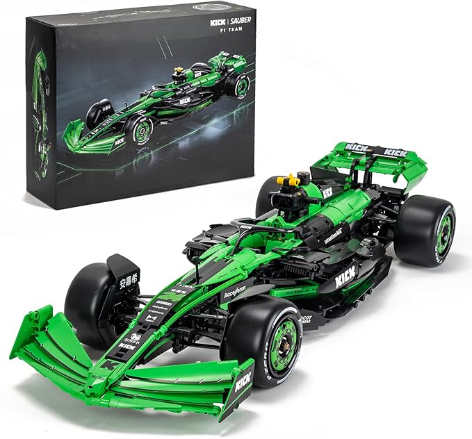 F1 Racing Team C44 Sport car Building Block Set MOC 1:8 Scale Formula 1 Championship Super Car Model Gift Idea for Birthday for Adults (2553pcs)