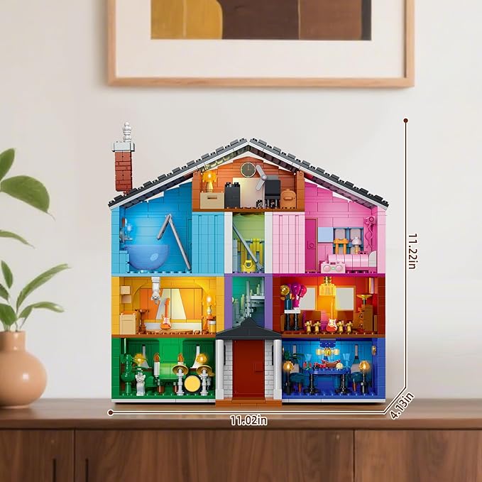 House Building Blocks Toys with Light Compatible with Lego Set Architecture Building Model for Adults Construction Educational Toy Christmas Birthday Gift for Girls Boys Kids 8-12 (1256 PCS)