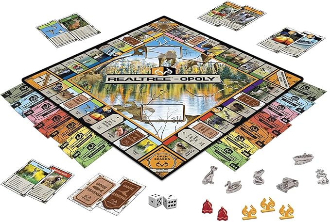 MasterPieces Opoly Board Games - Realtree Opoly - Officially Licensed Board Games for Adults Kids &amp Family