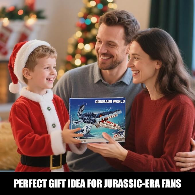 Mosasaurus Dinosaur Building Blocks Set 805 PCS Dinosaur World Building Toy Jurassic Ocean Animal Model Collection Toys for Home Decor Birthday Gift for Adults Boys Age 8-12