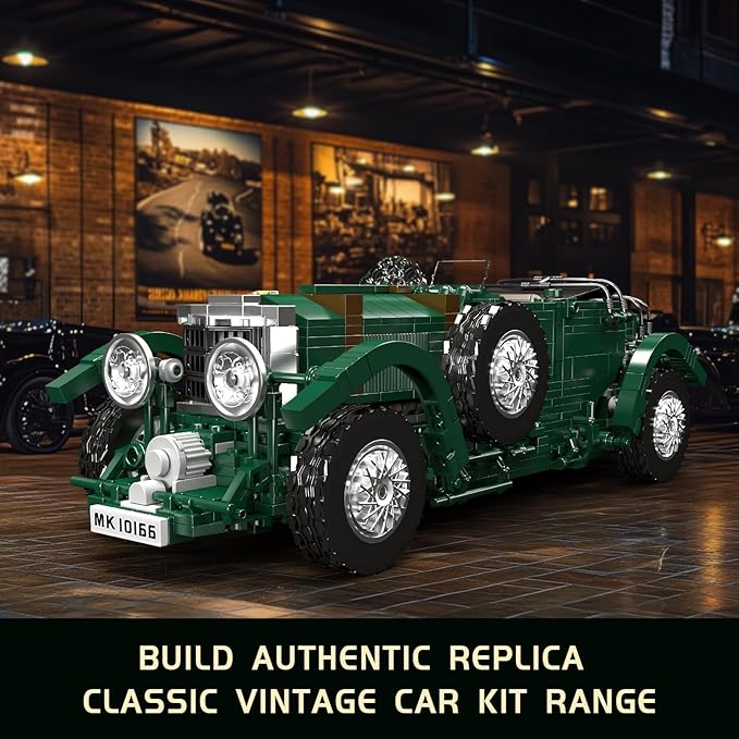 Mould King Classic Car Building Set MOC Blower Vintage Car Building Blocks Set Home Decoration Model Kit Display Construction Toy Gift for Adults Teens(1147 PCS)